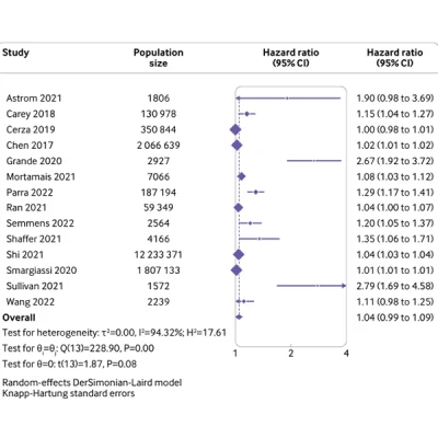 Contaminación del aire ambiental y demencia clínica: revisión sistemática y metanálisis